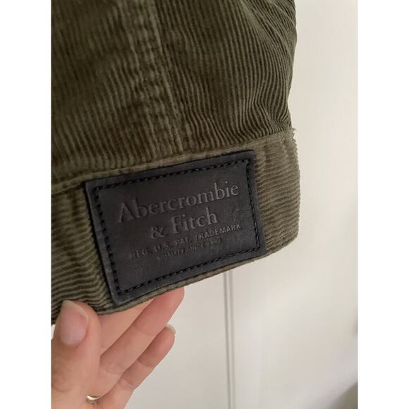Abercrombie & Fitch Khaki Green Corduroy Shirt Jacket Size XL - Picture 5 of 9